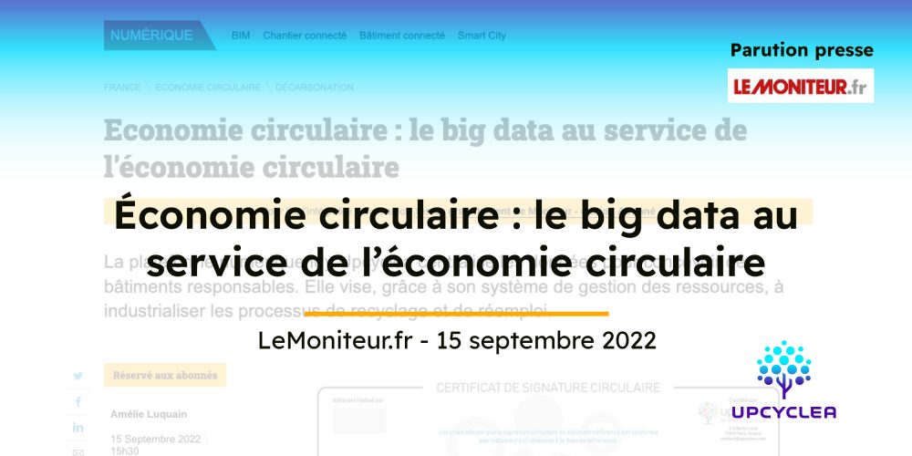 Lemoniteur.fr - Economie circulaire : le big data au service de l'économie circulaire